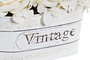 DKD Home Decor Flor Shabby Blanco 15 x 17 x 24 cm (2 Unidades)