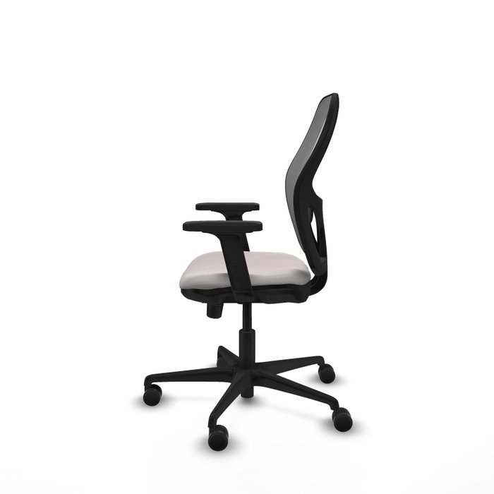 PIQUERAS Y CRESPO Silla de oficina Jorquera con mecanismo Sincro/Traslack, Blanco y Gris
