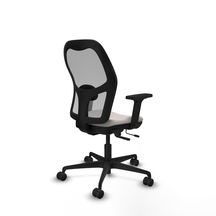 PIQUERAS Y CRESPO Silla de oficina Jorquera con mecanismo Sincro/Traslack, Blanco y Gris