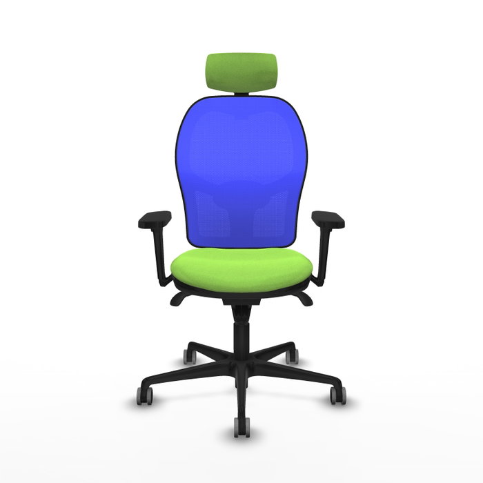 PIQUERAS Y CRESPO Silla de oficina Jorquera con mecanismo sincro, tela pistacho y malla azul PIQUERAS Y CRESPO Silla de oficina Jorquera con mecanismo sincro, tela pistacho y malla azul