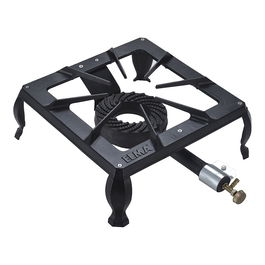 Elma Hornillo de Gas de Hierro Fundido Classic, 6.5 kW para Butano/Propano, 40x40x16 cm, con Válvula de Seguridad y Llama Regulable, Uso Exterior