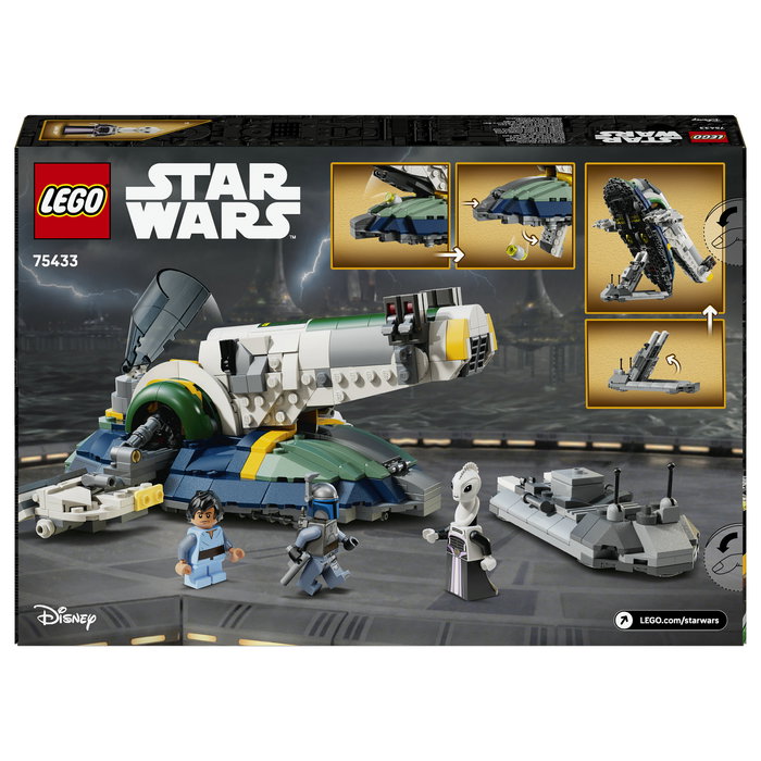 LEGO Star Wars 75433 Nave Estelar de Jango Fett con 3 minifiguras, 707 piezas inevitablemente detallada de El Ataque de los Clones LEGO Star Wars 75433 Nave Estelar de Jango Fett con 3 minifiguras, 707 piezas inevitablemente detallada de El Ataque de los Clones