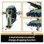 LEGO Star Wars 75433 Nave Estelar de Jango Fett con 3 minifiguras, 707 piezas inevitablemente detallada de El Ataque de los Clones