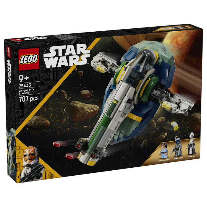 LEGO Star Wars 75433 Nave Estelar de Jango Fett con 3 minifiguras, 707 piezas inevitablemente detallada de El Ataque de los Clones LEGO Star Wars 75433 Nave Estelar de Jango Fett con 3 minifiguras, 707 piezas inevitablemente detallada de El Ataque de los Clones