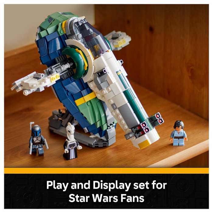 LEGO Star Wars 75433 Nave Estelar de Jango Fett con 3 minifiguras, 707 piezas inevitablemente detallada de El Ataque de los Clones LEGO Star Wars 75433 Nave Estelar de Jango Fett con 3 minifiguras, 707 piezas inevitablemente detallada de El Ataque de los Clones