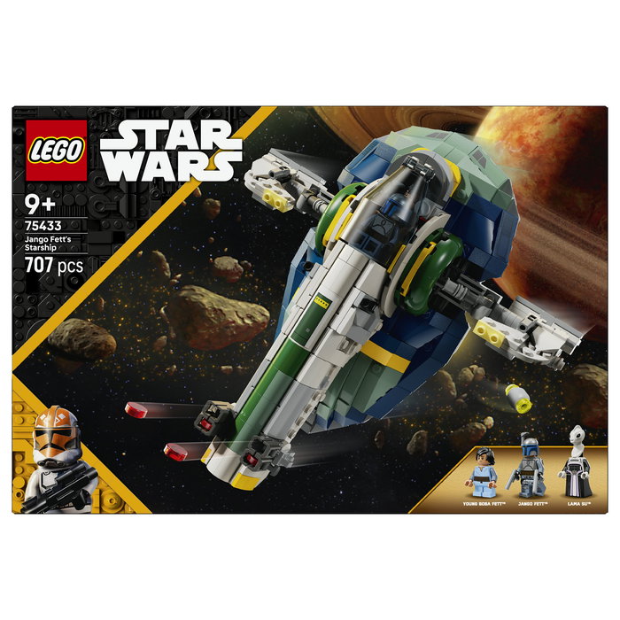 LEGO Star Wars 75433 Nave Estelar de Jango Fett con 3 minifiguras, 707 piezas inevitablemente detallada de El Ataque de los Clones LEGO Star Wars 75433 Nave Estelar de Jango Fett con 3 minifiguras, 707 piezas inevitablemente detallada de El Ataque de los Clones