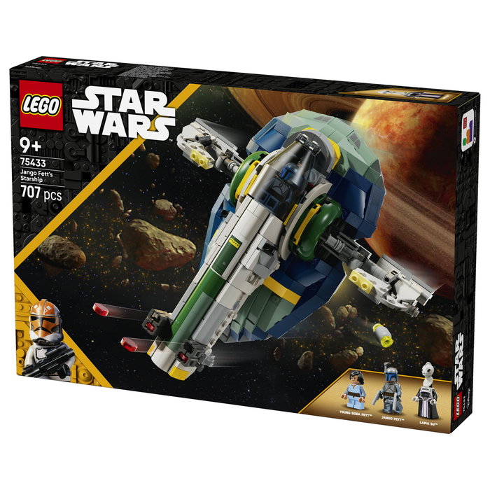 LEGO Star Wars 75433 Nave Estelar de Jango Fett con 3 minifiguras, 707 piezas inevitablemente detallada de El Ataque de los Clones LEGO Star Wars 75433 Nave Estelar de Jango Fett con 3 minifiguras, 707 piezas inevitablemente detallada de El Ataque de los Clones