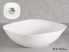 Vivalto Bol Cuadrado Opal Blanco 21,5x21,5x7 cm (Set de 24)