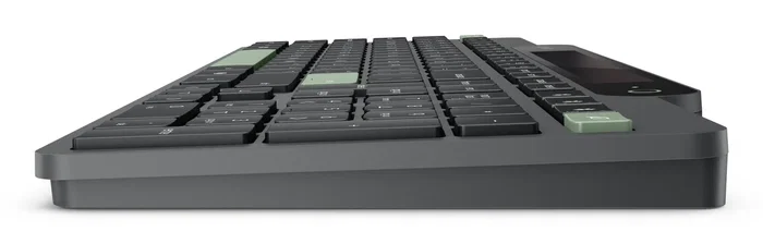 Lenovo Teclado Bluetooth Inalámbrico Autocargable Solar ES 172 - Español, Negro/Verde, 109 Teclas, Layout Completo, Conexión Multi-Dispositivo, Windows 10/11