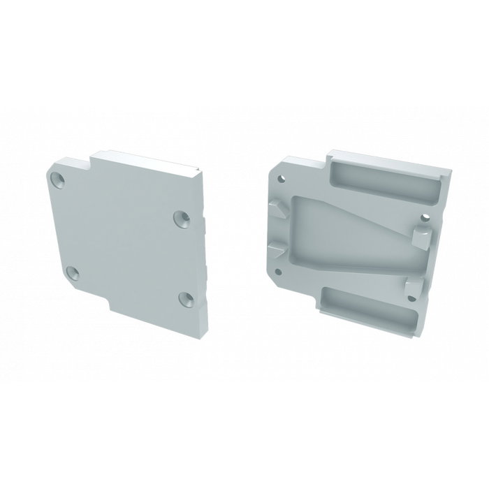 Tapón Final Perfíl Tipo DOPIO - Aluminio - Blanco Tapón Final Perfíl Tipo DOPIO - Aluminio - Blanco