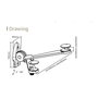 EQUIP Soporte para TV/DVD Plegable de Pared, Negro, Vidrio, Capacidad 8 kg, Dimensiones 240 x 280 mm