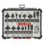 Bosch Professional Juego de brocas para fresadora - 15 piezas - Vástago de 8 mm