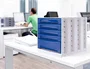 Archivo 2000 Fichero Cajones Sobremesa 305x370x215 mm Organizador Oficina 5 Cajones Azul Opaco
