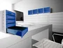 Archivo 2000 Fichero Cajones Sobremesa 305x370x215 mm Organizador Oficina 5 Cajones Azul Opaco