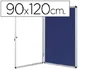 Q-connect Vitrina de Anuncios Mural Grande en Fieltro Azul con Puerta y Cerradura, Marco de Aluminio, 120x90 cm