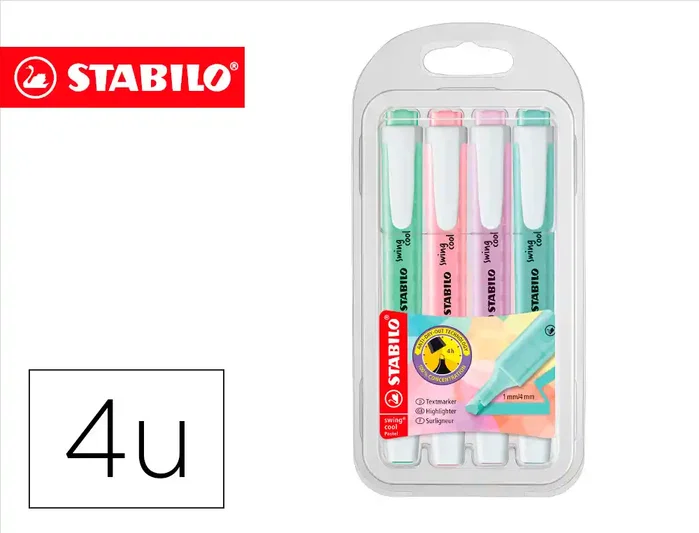 Stabilo Swing Cool Pastel Surtidos 4 Unidades