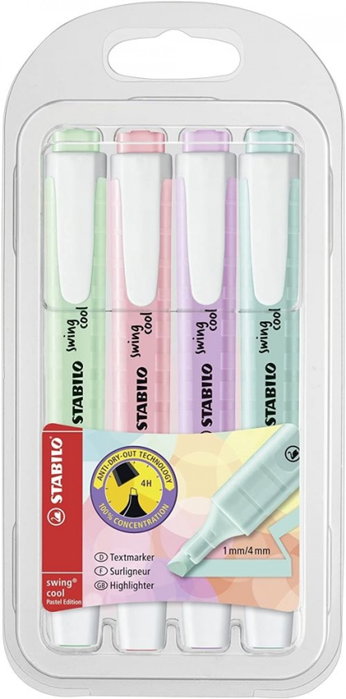 Stabilo Swing Cool Pastel Colores Surtidos 4 Unidades