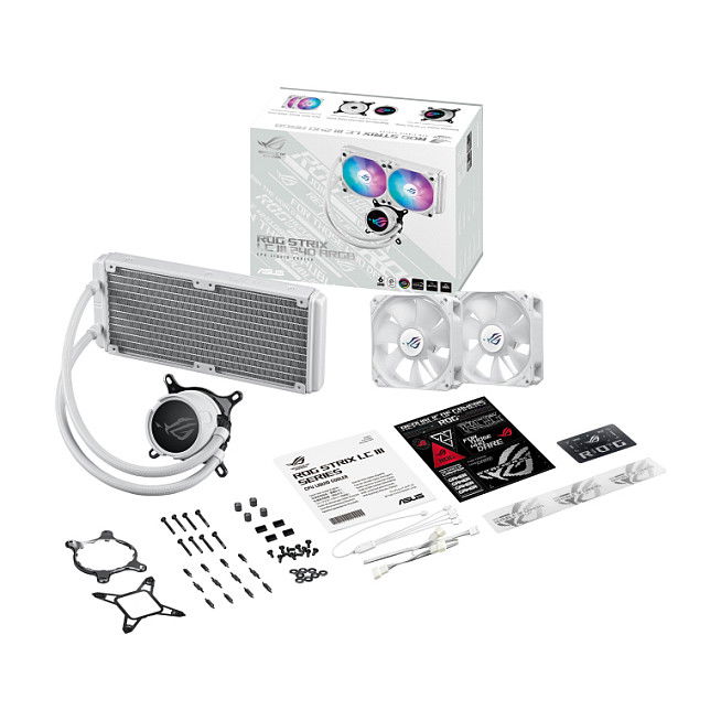 ASUS ROG Strix LC III 240 ARGB White Edition Kit Refrigeración Líquida 240mm Blanco Iluminación LED