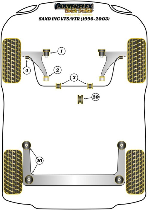 Powerflex PF12K-1002 Kit de Poliuretano para Mejorar Manejo y Durabilidad