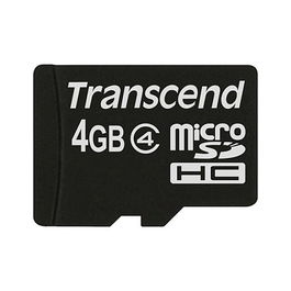 Transcend TS4GUSDC4 Tarjeta de Memoria microSDHC de 4GB, Clase 4