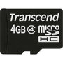 Transcend TS4GUSDC4 Tarjeta MicroSDHC de 4 GB, Negro