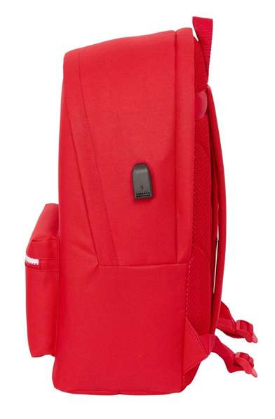 Mochila para Portátil y Tablet con Salida USB Sevilla Fútbol Club Rojo 31 x 44 x 18 cm
