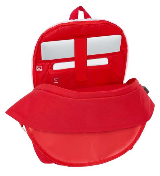 Mochila para Portátil y Tablet con Salida USB Sevilla Fútbol Club Rojo 31 x 44 x 18 cm