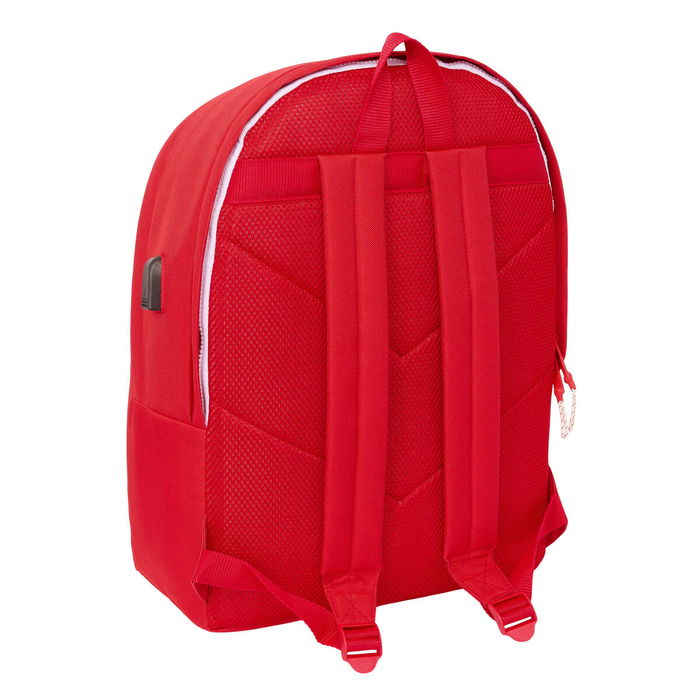 Mochila para Portátil y Tablet con Salida USB Sevilla Fútbol Club Rojo 31 x 44 x 18 cm Mochila para Portátil y Tablet con Salida USB Sevilla Fútbol Club Rojo 31 x 44 x 18 cm