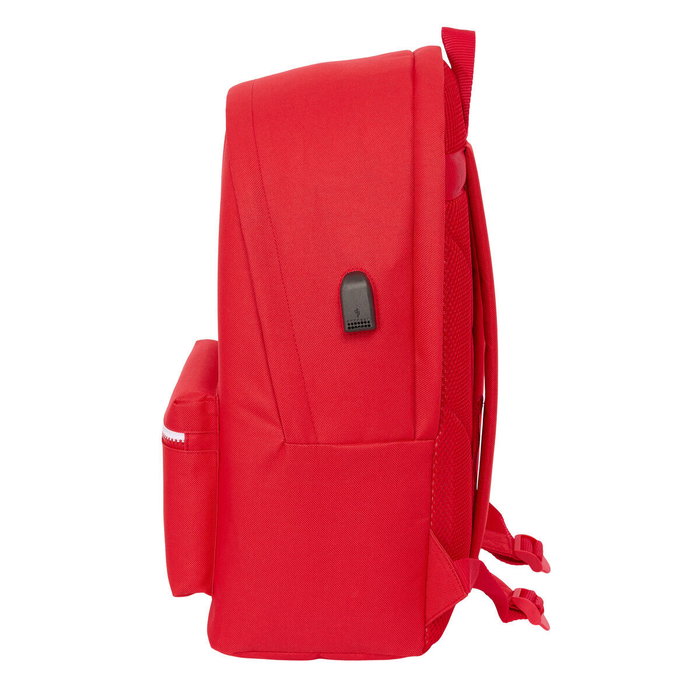 Mochila para Portátil y Tablet con Salida USB Sevilla Fútbol Club Rojo 31 x 44 x 18 cm Mochila para Portátil y Tablet con Salida USB Sevilla Fútbol Club Rojo 31 x 44 x 18 cm
