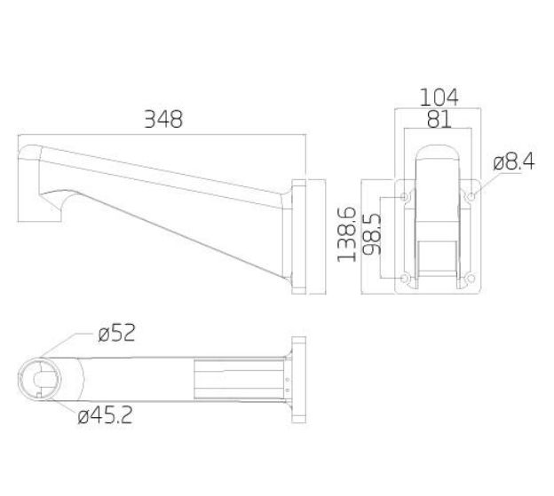 Ernitec Gooseneck Soporte de Pared para Cámaras PTZ Orion Ernitec Gooseneck Soporte de Pared para Cámaras PTZ Orion