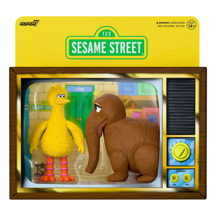 Super7 Sesame Street Pack de 2 Figuras ReAction Big Bird and Mr. Snuffleupagus 10 cm Super7 Sesame Street Pack de 2 Figuras ReAction Big Bird and Mr. Snuffleupagus 10 cm