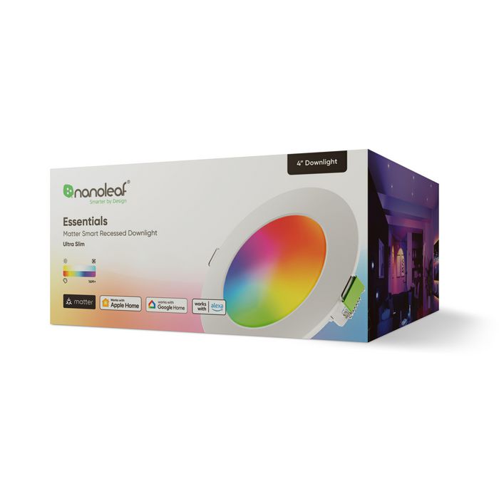 Nanoleaf Essentials Foco Empotrable Inteligente LED con 16 Millones de Colores y Blancos Regulables Matter, Thread Nanoleaf Essentials Foco Empotrable Inteligente LED con 16 Millones de Colores y Blancos Regulables Matter, Thread