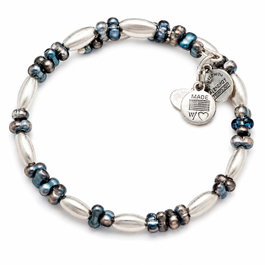 Alex And Ani Pulsera Gris VW375RS con Cierre Ajustable