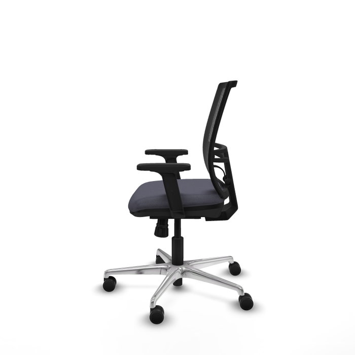 PIQUERAS Y CRESPO Silla de oficina Yunquera con mecanismo Sincro, Gris oscuro y Negro