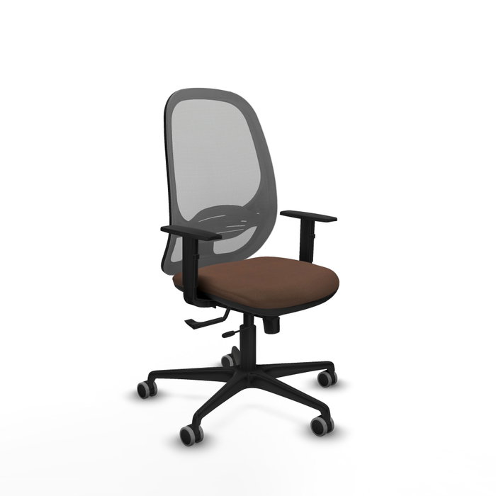 PIQUERAS Y CRESPO Silla de oficina Cilanco con mecanismo Sincro/Traslack Marrón y Gris PIQUERAS Y CRESPO Silla de oficina Cilanco con mecanismo Sincro/Traslack Marrón y Gris