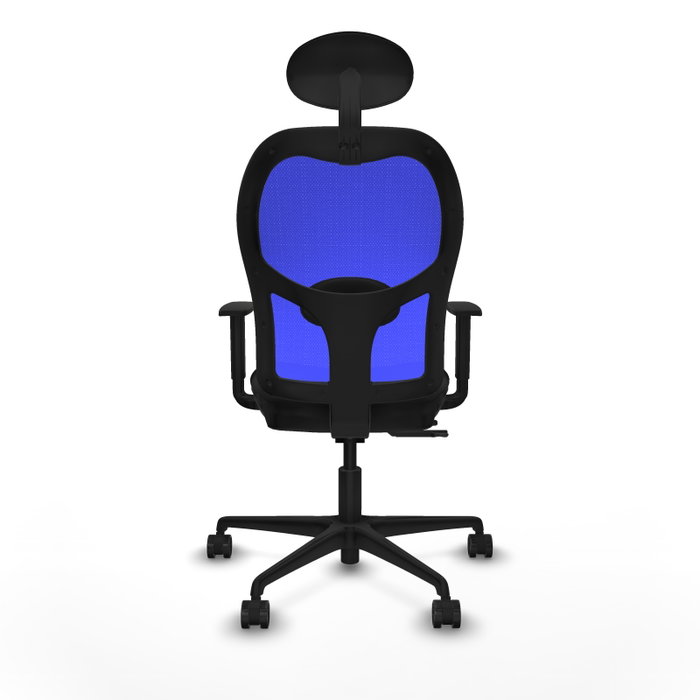 PIQUERAS Y CRESPO Silla de oficina Jorquera con mecanismo Sincro/Traslack, Malla Azul y Similpiel Negro PIQUERAS Y CRESPO Silla de oficina Jorquera con mecanismo Sincro/Traslack, Malla Azul y Similpiel Negro