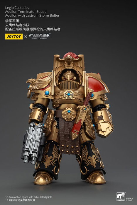 Warhammer The Horus Heresy Figura 1/18 Legio Custodes Aquilon Terminator Squad Aquilon with Lastrum Storm Bolter 14 cm Warhammer The Horus Heresy Figura 1/18 Legio Custodes Aquilon Terminator Squad Aquilon with Lastrum Storm Bolter 14 cm