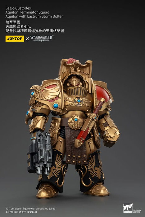Warhammer The Horus Heresy Figura 1/18 Legio Custodes Aquilon Terminator Squad Aquilon with Lastrum Storm Bolter 14 cm Warhammer The Horus Heresy Figura 1/18 Legio Custodes Aquilon Terminator Squad Aquilon with Lastrum Storm Bolter 14 cm