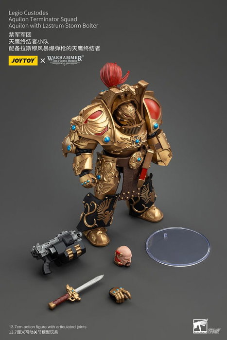 Warhammer The Horus Heresy Figura 1/18 Legio Custodes Aquilon Terminator Squad Aquilon with Lastrum Storm Bolter 14 cm Warhammer The Horus Heresy Figura 1/18 Legio Custodes Aquilon Terminator Squad Aquilon with Lastrum Storm Bolter 14 cm