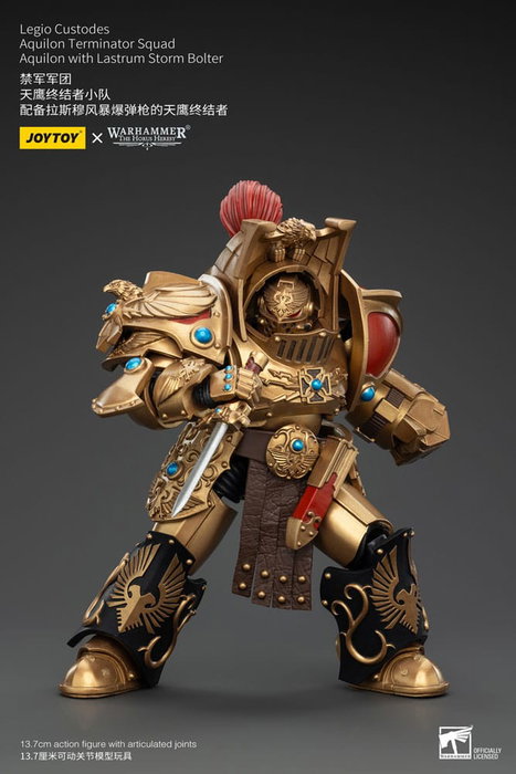 Warhammer The Horus Heresy Figura 1/18 Legio Custodes Aquilon Terminator Squad Aquilon with Lastrum Storm Bolter 14 cm Warhammer The Horus Heresy Figura 1/18 Legio Custodes Aquilon Terminator Squad Aquilon with Lastrum Storm Bolter 14 cm
