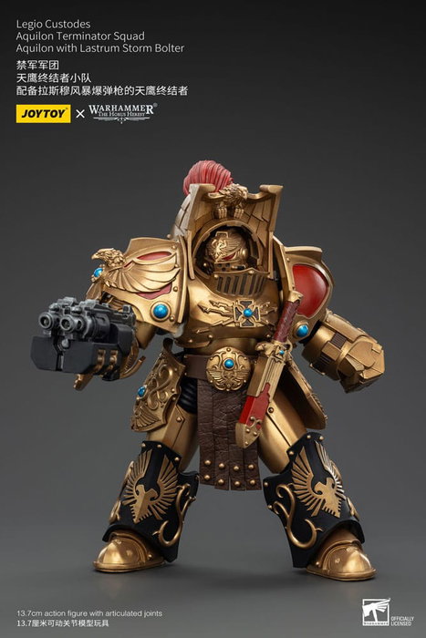 Warhammer The Horus Heresy Figura 1/18 Legio Custodes Aquilon Terminator Squad Aquilon with Lastrum Storm Bolter 14 cm Warhammer The Horus Heresy Figura 1/18 Legio Custodes Aquilon Terminator Squad Aquilon with Lastrum Storm Bolter 14 cm