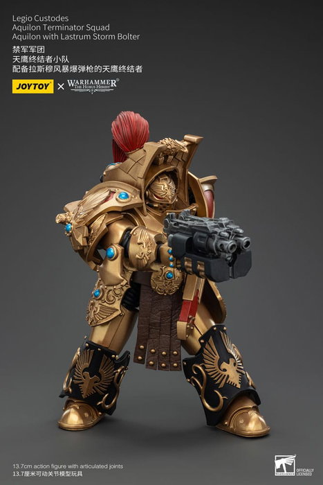 Warhammer The Horus Heresy Figura 1/18 Legio Custodes Aquilon Terminator Squad Aquilon with Lastrum Storm Bolter 14 cm Warhammer The Horus Heresy Figura 1/18 Legio Custodes Aquilon Terminator Squad Aquilon with Lastrum Storm Bolter 14 cm