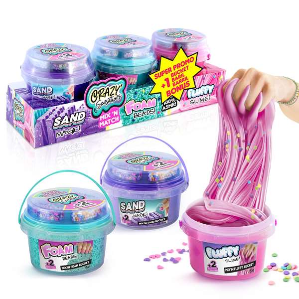 Canal Toys 3 Cubos Slime Craze Sensations Mix&Match con Slime Esponjoso, Perlas de Espuma y Arena Mágica | Edad 6+ | 38x12,5x14cm | Instrucciones en Francés y Neerlandés Canal Toys 3 Cubos Slime Craze Sensations Mix&Match con Slime Esponjoso, Perlas de Espuma y Arena Mágica | Edad 6+ | 38x12,5x14cm | Instrucciones en Francés y Neerlandés