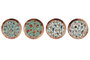 DKD Home Decor Posavasos de Dolomite Marino Surtido de 12 unidades