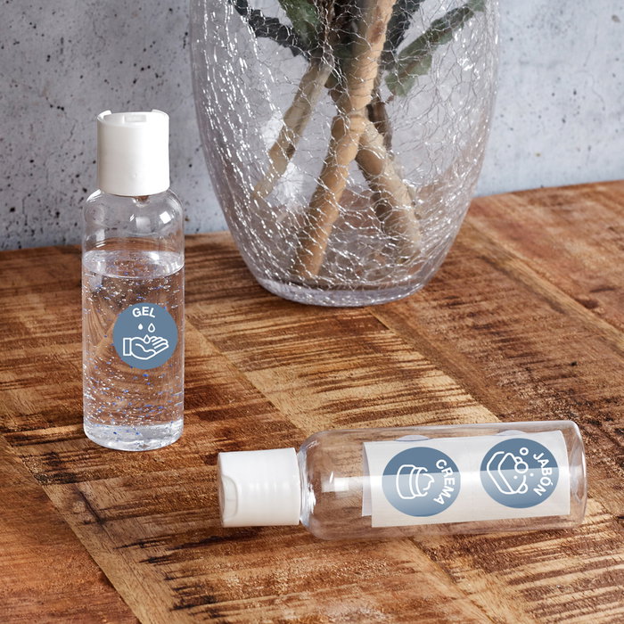 Sensly Frasco Vacío 100 Ml con Pico Vertedor y Etiquetas Adhesivas para Productos de Viaje
