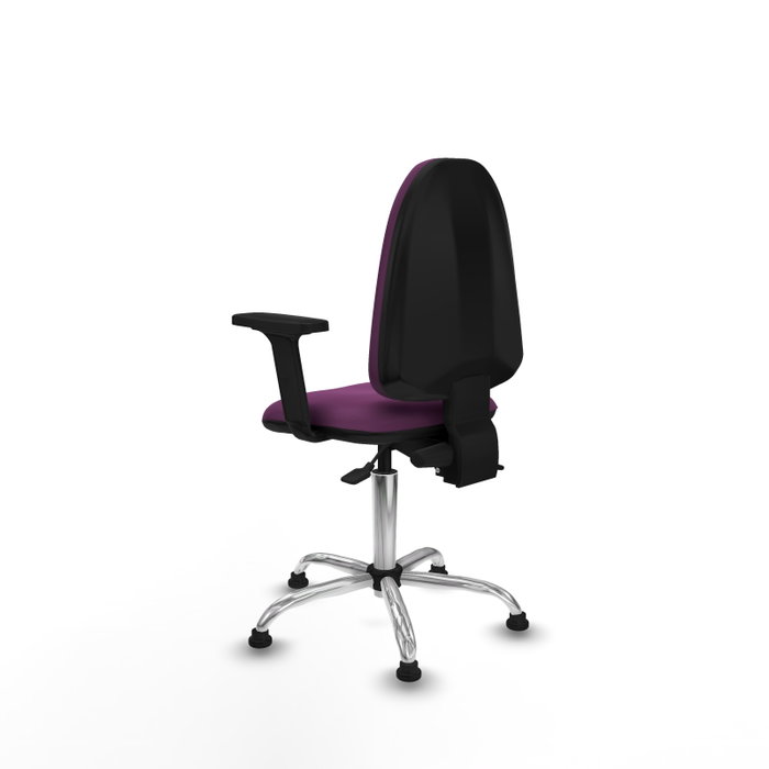 PIQUERAS Y CRESPO Silla de oficina Aýna con mecanismo Asincro en Similpiel Morado
