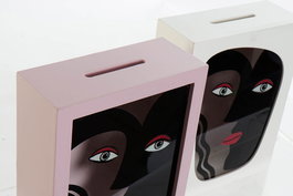 DKD Home Decor Hucha Moderno Rosa Blanco 17 x 7 x 22 cm