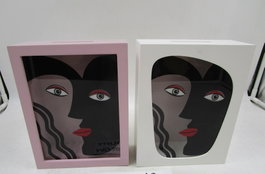 DKD Home Decor Hucha MDF 17x7x22 cm Surtido de 2 Colores