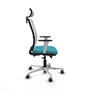 PIQUERAS Y CRESPO Silla de oficina Haches Turquesa y Blanco