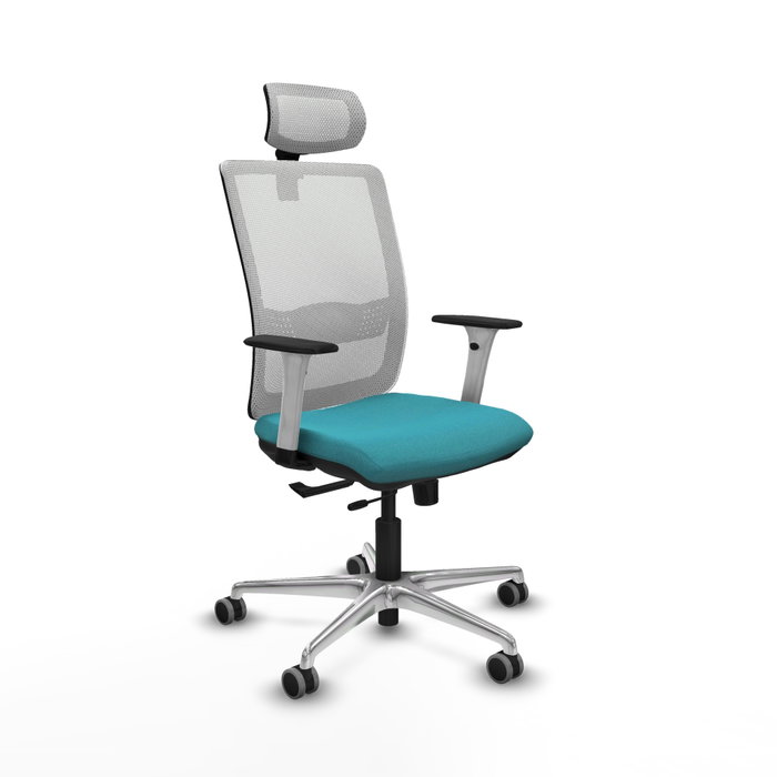 PIQUERAS Y CRESPO Silla de oficina Haches Turquesa y Blanco PIQUERAS Y CRESPO Silla de oficina Haches Turquesa y Blanco